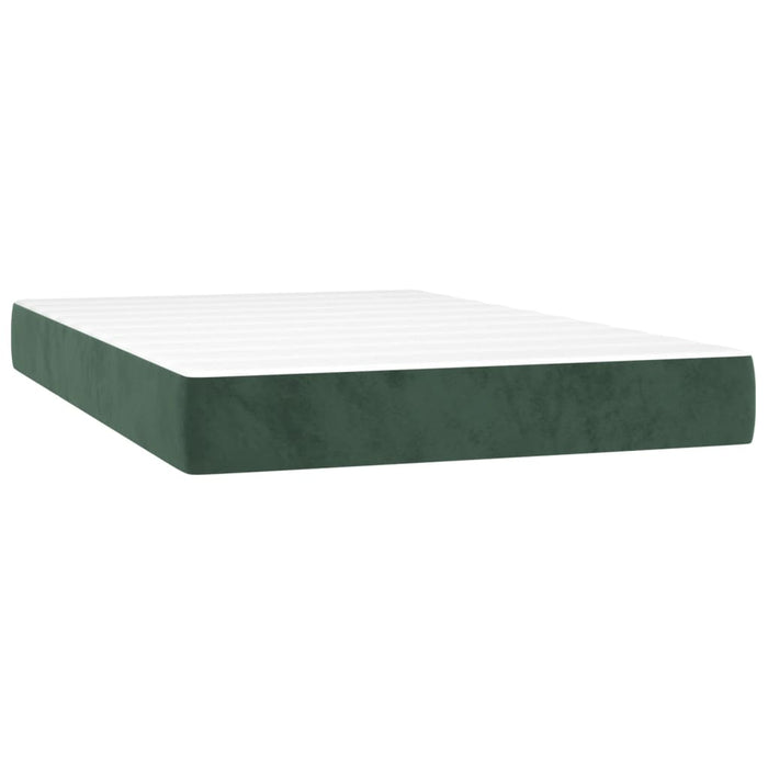 Pat box spring cu saltea, verde închis, 120x200 cm, catifea - WALTI WALTI