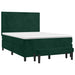 Pat box spring cu saltea, verde închis, 140x190 cm, catifea - WALTI WALTI