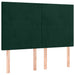 Pat box spring cu saltea, verde închis, 140x190 cm, catifea - WALTI WALTI