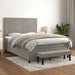 Pat box spring cu saltea, gri deschis, 140x200 cm, catifea - WALTI WALTI