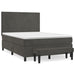 Pat box spring cu saltea, gri închis, 140x200 cm, catifea - WALTI WALTI