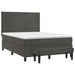 Pat box spring cu saltea, gri închis, 140x200 cm, catifea - WALTI WALTI
