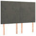 Pat box spring cu saltea, gri închis, 140x200 cm, catifea - WALTI WALTI