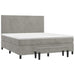 Pat box spring cu saltea, gri deschis, 160x200 cm, catifea - WALTI WALTI