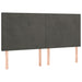 Pat box spring cu saltea, gri închis, 160x200 cm, catifea - WALTI WALTI