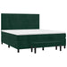 Pat box spring cu saltea, verde închis, 160x200 cm, catifea - WALTI WALTI