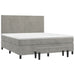 Pat box spring cu saltea, gri deschis, 180x200 cm, catifea - WALTI WALTI