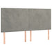 Pat box spring cu saltea, gri deschis, 180x200 cm, catifea - WALTI WALTI