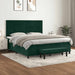 Pat box spring cu saltea, verde închis, 180x200 cm, catifea - WALTI WALTI