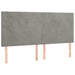 Pat box spring cu saltea, gri deschis, 200x200 cm, catifea - WALTI WALTI