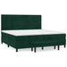Pat box spring cu saltea, verde închis, 200x200 cm, catifea - WALTI WALTI