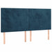 Pat box spring cu saltea, albastru închis, 200x200 cm, catifea - WALTI WALTI