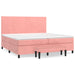 Pat box spring cu saltea, roz, 200x200 cm, catifea - WALTI WALTI