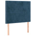 Pat box spring cu saltea, albastru închis, 80x200 cm, catifea - WALTI WALTI