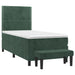 Pat box spring cu saltea, verde închis, 90x190 cm, catifea - WALTI WALTI