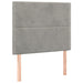 Pat box spring cu saltea, gri deschis, 100x200 cm, catifea - WALTI WALTI