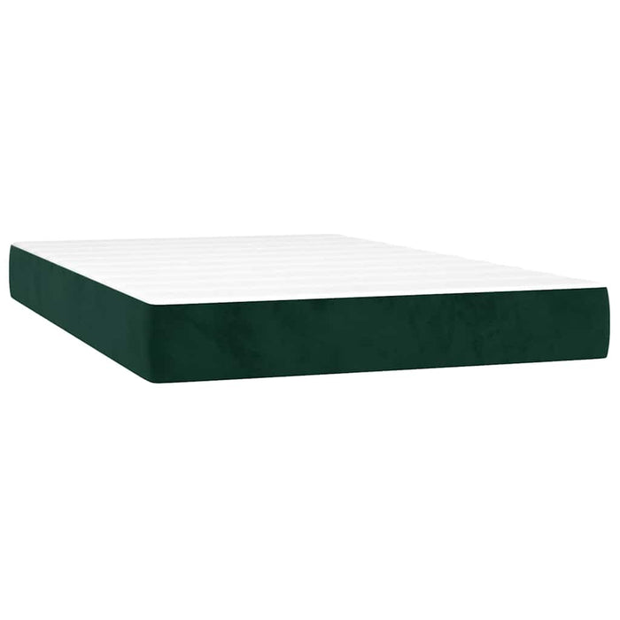 Pat box spring cu saltea, verde închis, 100x200 cm, catifea - WALTI WALTI