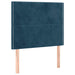 Pat box spring cu saltea, albastru închis, 100x200 cm, catifea - WALTI WALTI