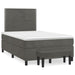 Pat box spring cu saltea, gri închis, 120x200 cm, catifea - WALTI WALTI
