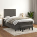 Pat box spring cu saltea, gri închis, 120x200 cm, catifea - WALTI WALTI