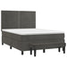 Pat box spring cu saltea, gri închis, 140x190 cm, catifea - WALTI WALTI