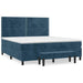 Pat box spring cu saltea, albastru închis, 160x200 cm, catifea - WALTI WALTI