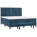 Pat box spring cu saltea, albastru închis, 160x200 cm, catifea - WALTI WALTI