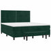 Pat box spring cu saltea, verde închis, 180x200 cm, catifea - WALTI WALTI