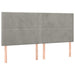Pat box spring cu saltea, gri deschis, 200x200 cm, catifea - WALTI WALTI