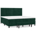Pat box spring cu saltea, verde închis, 200x200 cm, catifea - WALTI WALTI