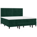 Pat box spring cu saltea, verde închis, 200x200 cm, catifea - WALTI WALTI