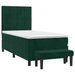Pat box spring cu saltea, verde închis, 80x200 cm, catifea - WALTI WALTI