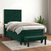 Pat box spring cu saltea, verde închis, 80x200 cm, catifea - WALTI WALTI