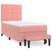 Pat box spring cu saltea, roz, 80x200 cm, catifea - WALTI WALTI