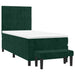 Pat box spring cu saltea, verde închis, 90x190 cm, catifea - WALTI WALTI