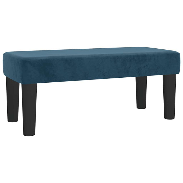 Pat box spring cu saltea, albastru închis, 90x200 cm, catifea - WALTI WALTI