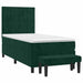 Pat box spring cu saltea, verde închis, 100x200 cm, catifea - WALTI WALTI