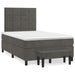 Pat box spring cu saltea, gri închis, 120x200 cm, catifea - WALTI WALTI