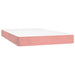 Pat box spring cu saltea, roz, 120x200 cm, catifea - WALTI WALTI