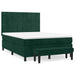 Pat box spring cu saltea, verde închis, 140x190 cm, catifea - WALTI WALTI