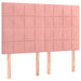 Pat box spring cu saltea, roz, 140x190 cm, catifea - WALTI WALTI