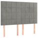 Pat box spring cu saltea, gri deschis, 140x200 cm, catifea - WALTI WALTI