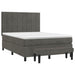 Pat box spring cu saltea, gri închis, 140x200 cm, catifea - WALTI WALTI
