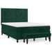 Pat box spring cu saltea, verde închis, 140x200 cm, catifea - WALTI WALTI