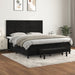 Pat box spring cu saltea, negru, 160x200 cm, catifea - WALTI WALTI