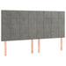 Pat box spring cu saltea, gri deschis, 180x200 cm, catifea - WALTI WALTI