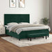 Pat box spring cu saltea, verde închis, 180x200 cm, catifea - WALTI WALTI