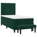 Pat box spring cu saltea, verde închis, 80x200 cm, catifea - WALTI WALTI
