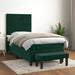 Pat box spring cu saltea, verde închis, 80x200 cm, catifea - WALTI WALTI