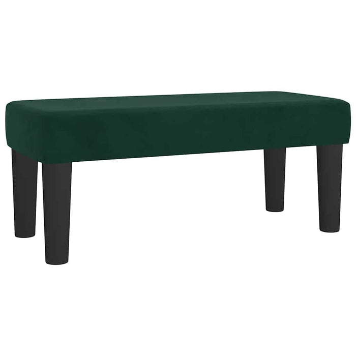 Pat box spring cu saltea, verde închis, 90x190 cm, catifea WALTI